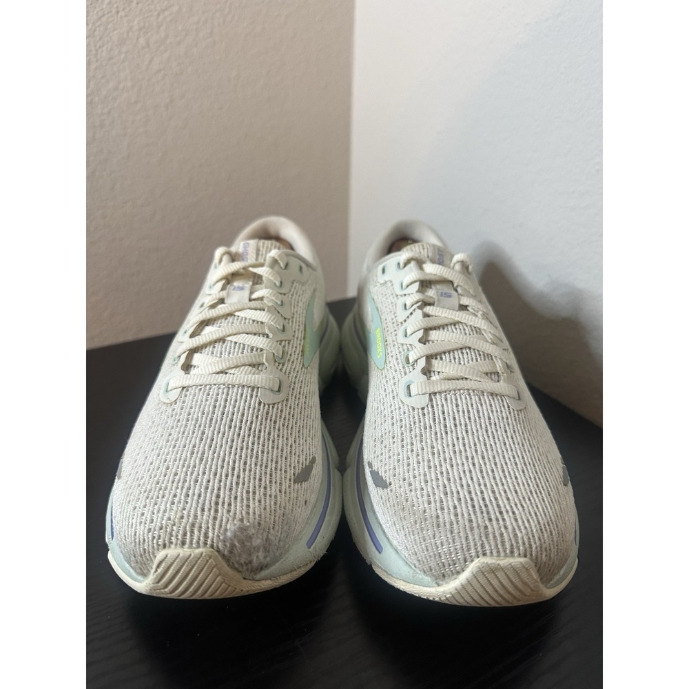Brooks Ghost 15 Women's Running Shoes Size 8 B White Oyster Viola 1203801B130 - Picture 2 of 10
